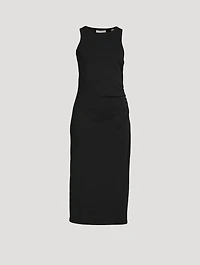 Draped Jersey Midi Dress
