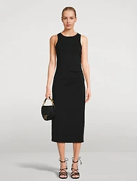 Draped Jersey Midi Dress
