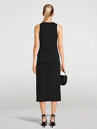 Draped Jersey Midi Dress