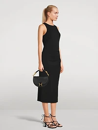 Draped Jersey Midi Dress