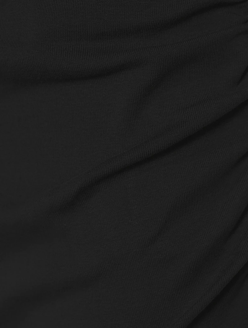 Draped Jersey Midi Dress