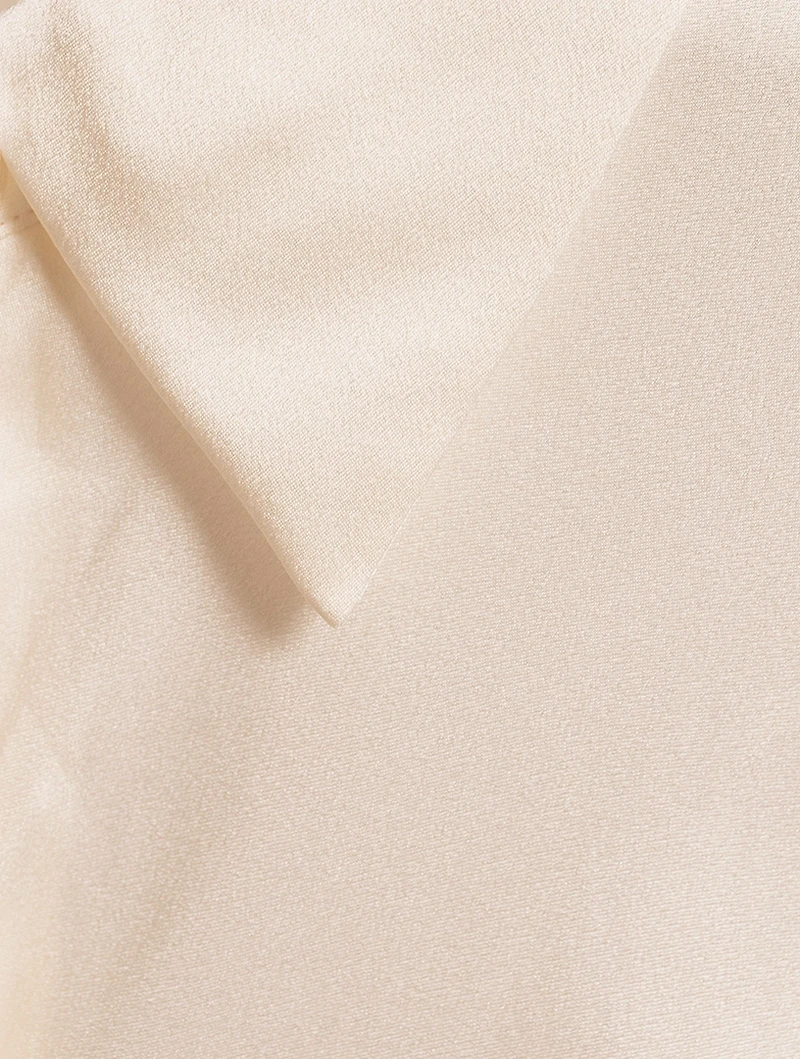 Bias-Cut Sleeveless Silk Shirt