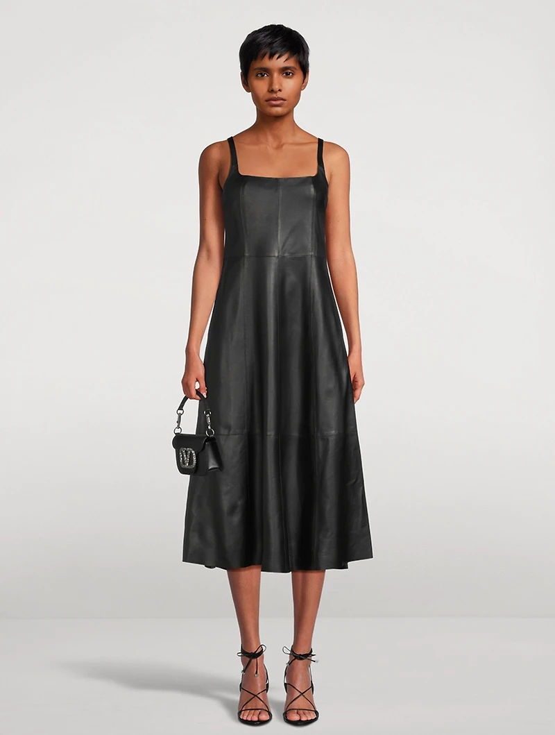 Leather Midi Dress