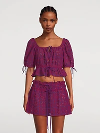 Embroidered Coverup Top