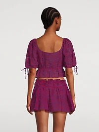 Embroidered Coverup Top