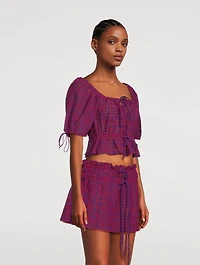 Embroidered Coverup Top