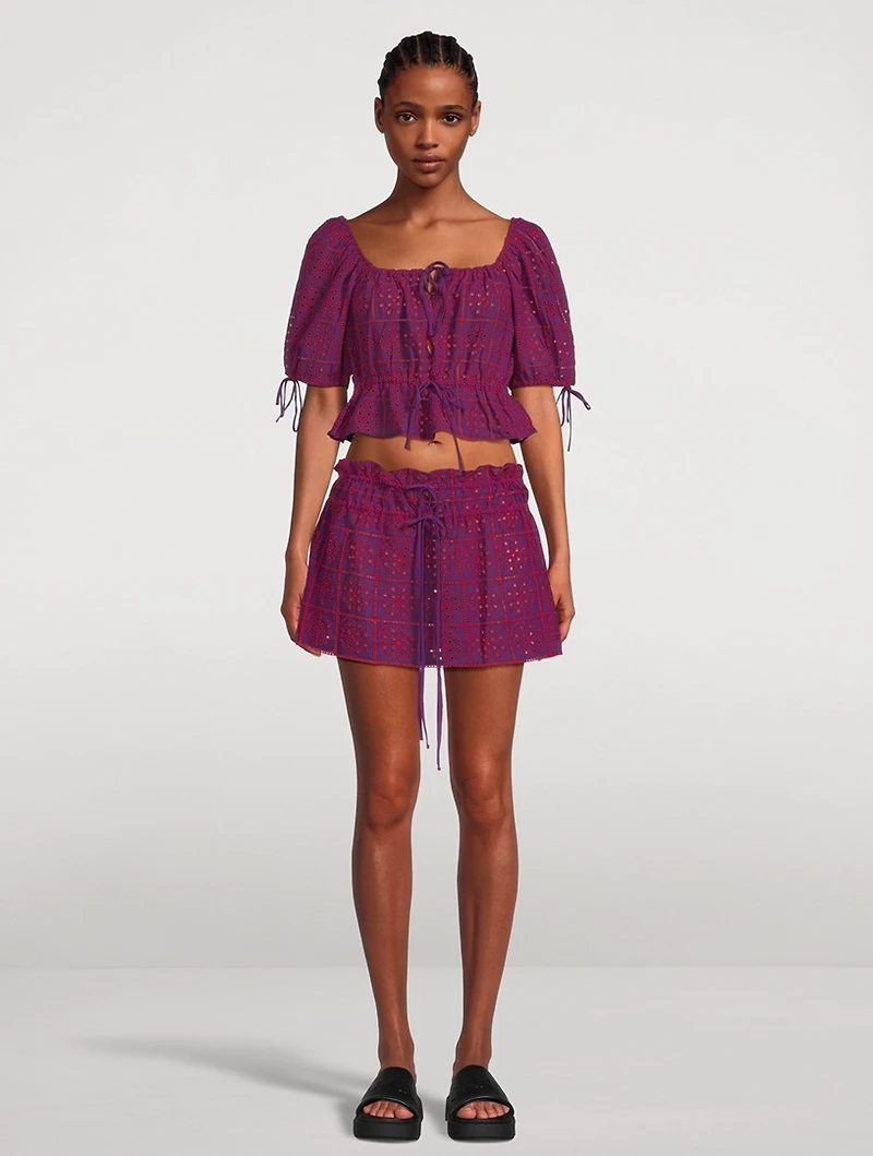 Embroidered Coverup Top