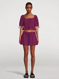 Embroidered Coverup Top