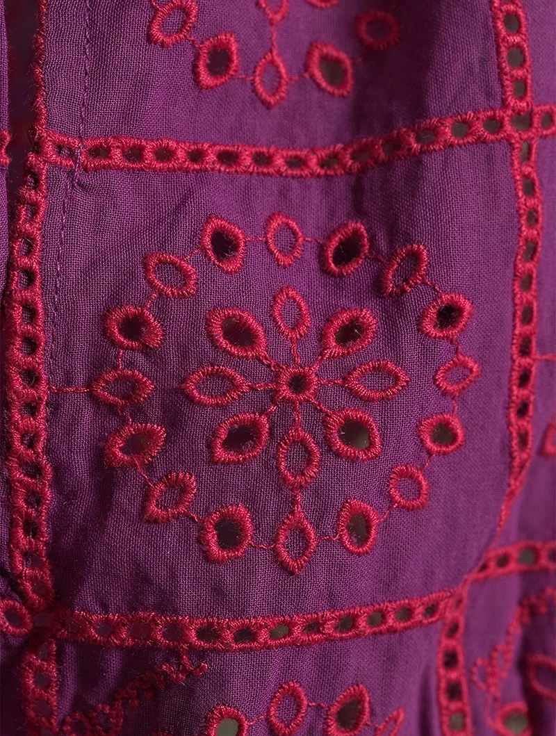Embroidered Coverup Top