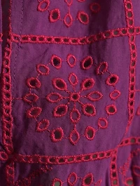 Embroidered Coverup Top