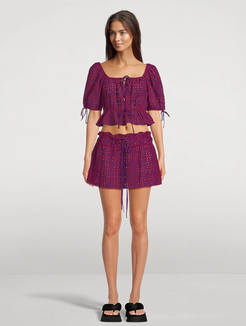 Embroidered Coverup Skirt