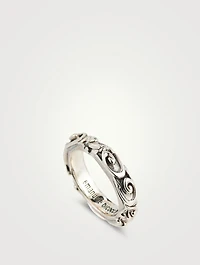 Silver Arabesque Band Ring