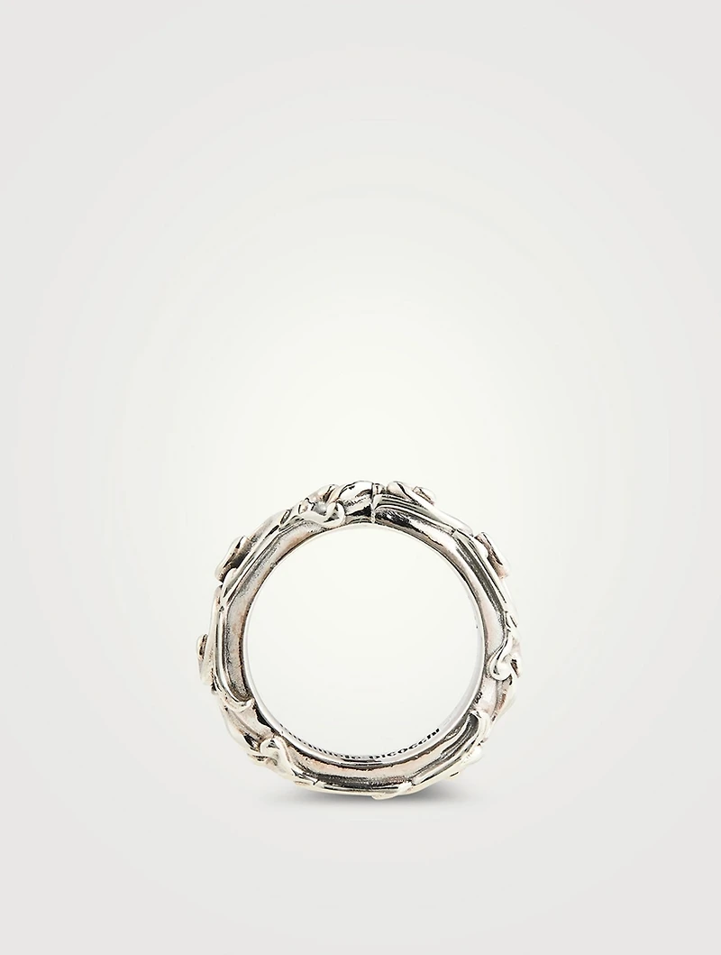 Silver Arabesque Band Ring