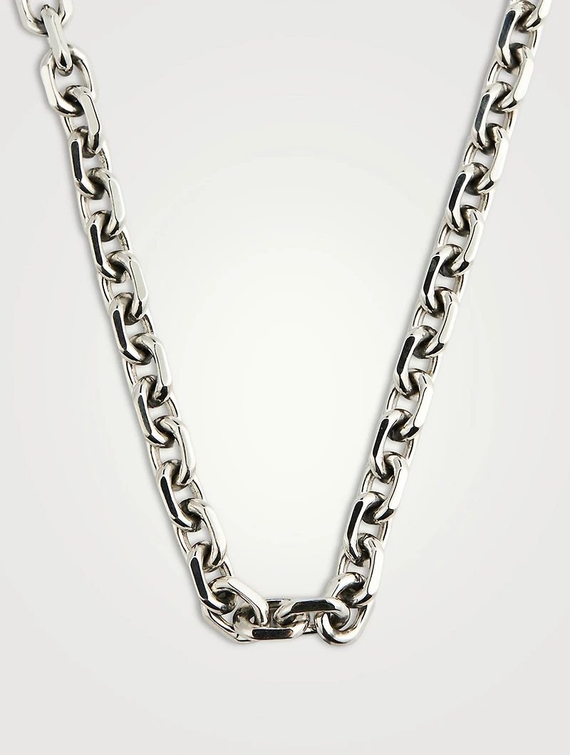 Silver Chain Necklace With Skulls