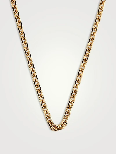 Gold-Plated Chain Necklace With Skulls