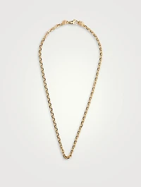 Gold-Plated Chain Necklace With Skulls