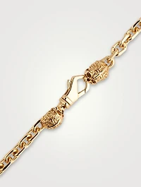 Gold-Plated Chain Necklace With Skulls