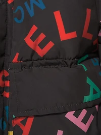 Puffer Jacket Circular Logo Print