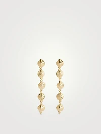 18K Gold Spiral Multi-Drop Earrings