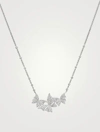 Fly By Night 18K White Gold Nocturnal Murmur Pave Necklace With Diamonds