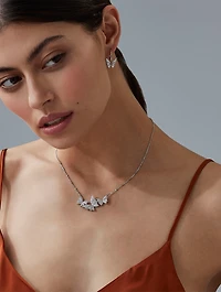 Fly By Night 18K White Gold Nocturnal Murmur Pave Necklace With Diamonds