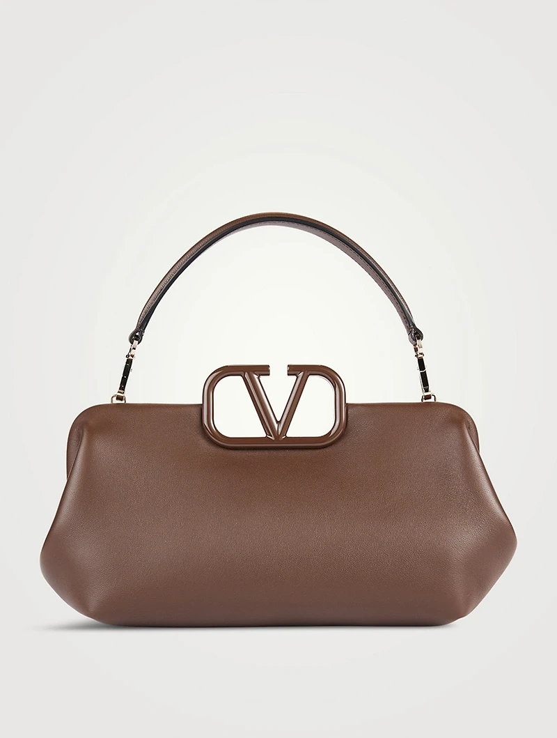 VLOGO Leather Clutch