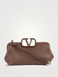 VLOGO Leather Clutch