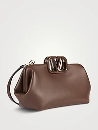 VLOGO Leather Clutch
