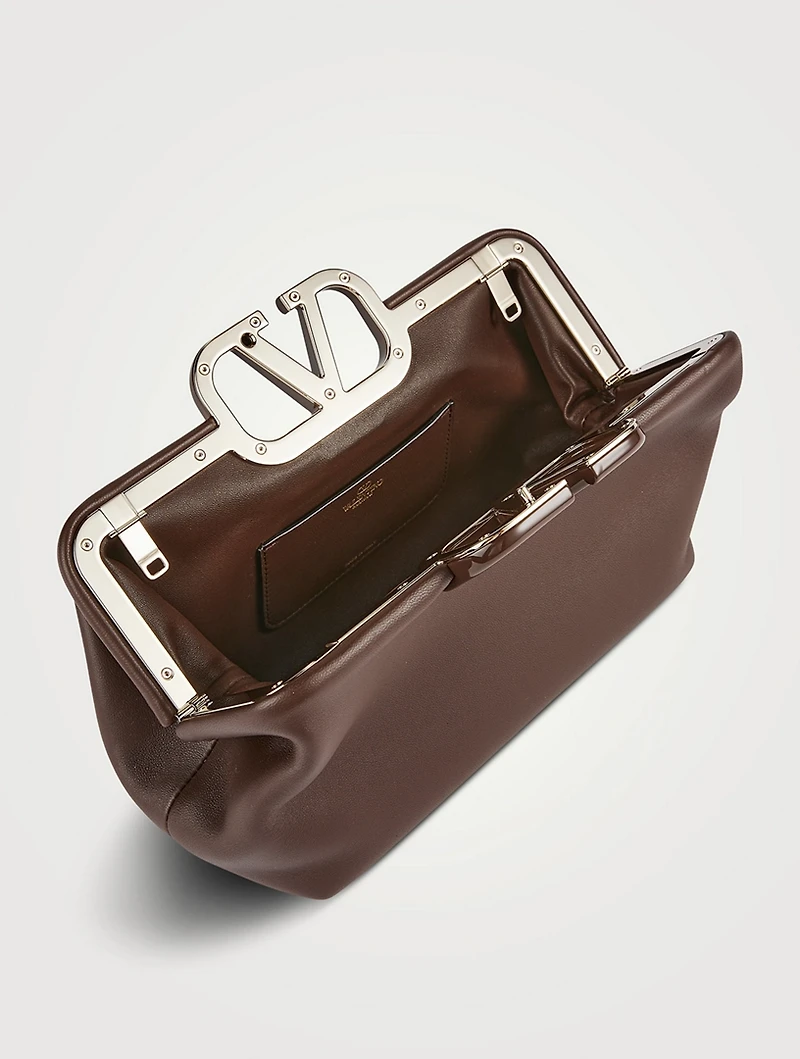 VLOGO Leather Clutch