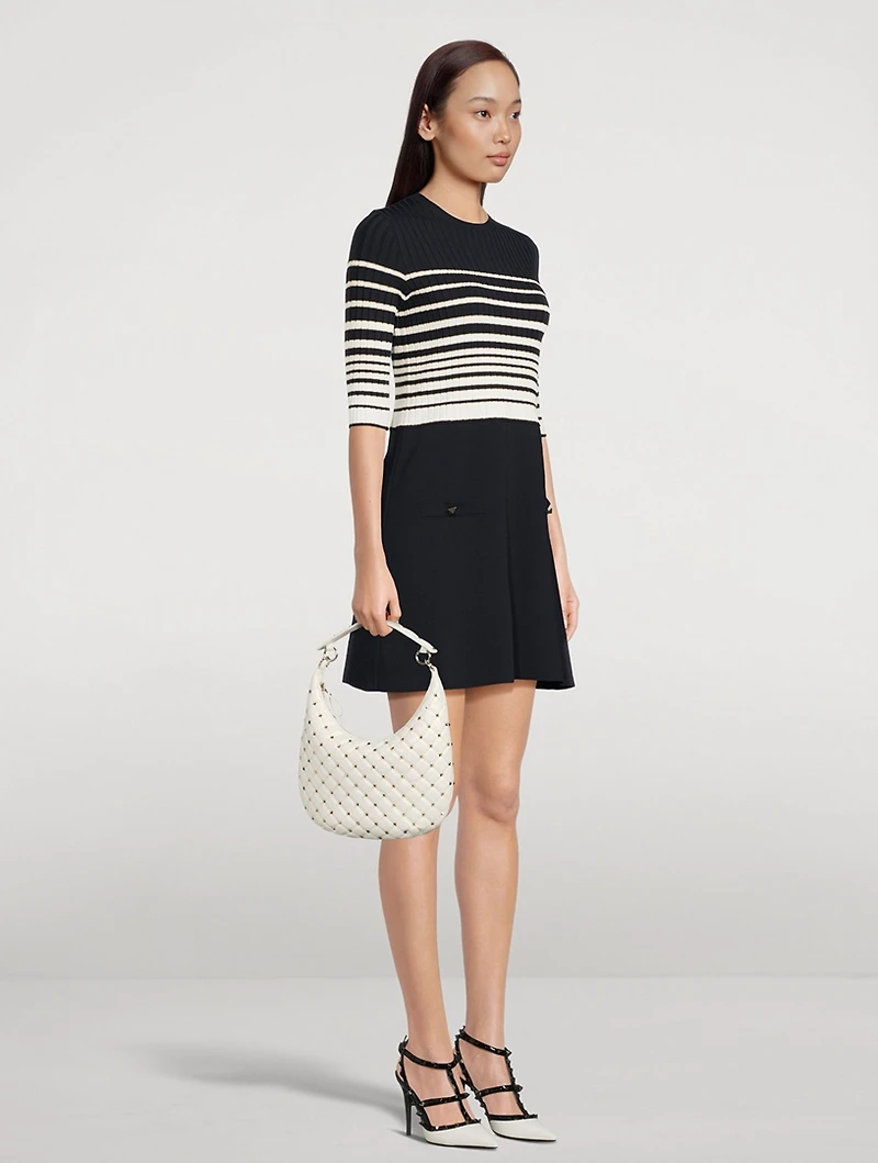 Small Rockstud Spike Leather Shoulder Bag
