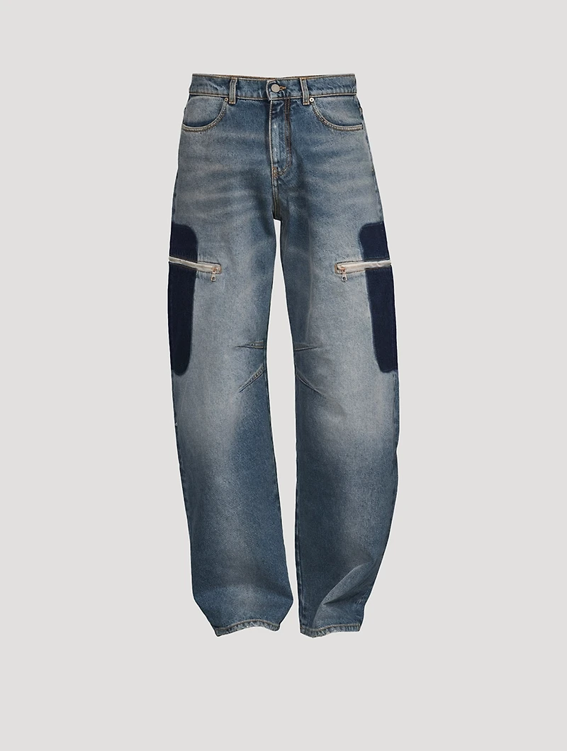 Reserve Dye Tapered-Leg Jeans