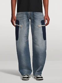 Reserve Dye Tapered-Leg Jeans