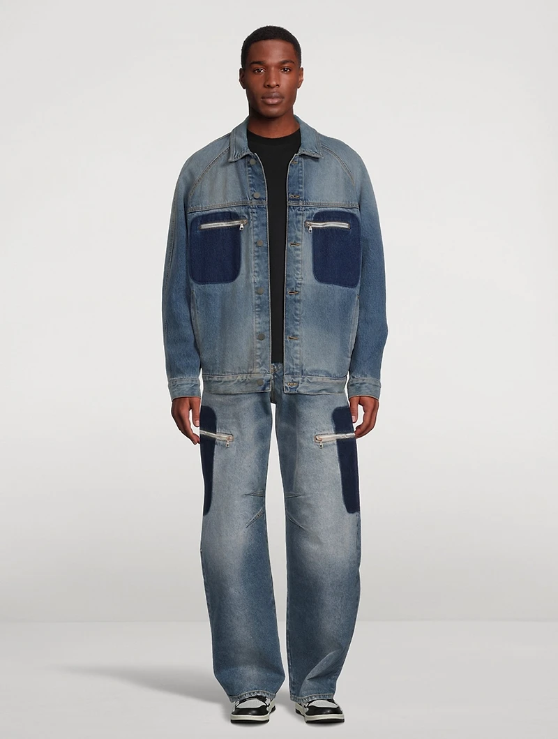 Reserve Dye Tapered-Leg Jeans