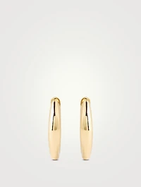 Mini 14K Gold Dome Huggie Hoop Earrings