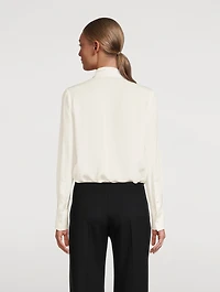 Silk Georgette Blouse With Scarf