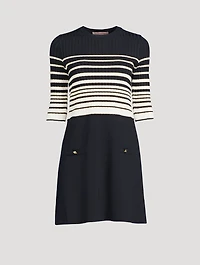 Striped A-Line Mini Dress