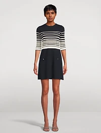 Striped A-Line Mini Dress