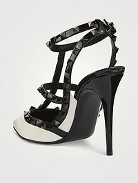 Rockstud Leather Ankle-Strap Pumps