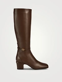 Tan-Go Leather Knee-High Boots