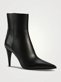 Rockstud Leather Ankle Boots