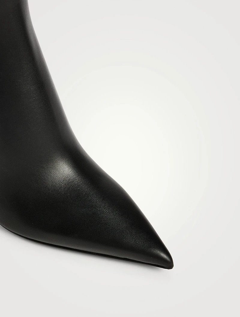 Rockstud Leather Ankle Boots