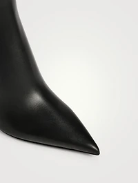 Rockstud Leather Ankle Boots