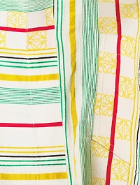 Loewe x Paula’s Ibiza Cotton Linen And Silk Cropped Shirt Striped Print