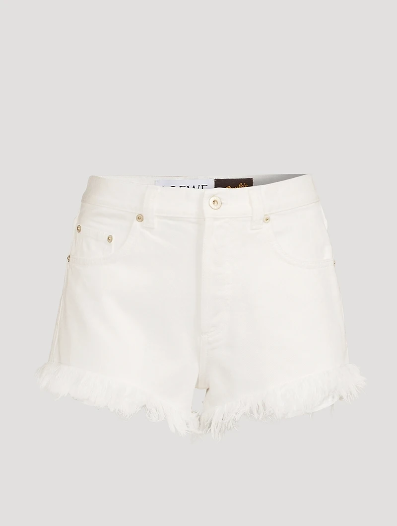Loewe x Paula’s Ibiza Anagram Denim Shorts