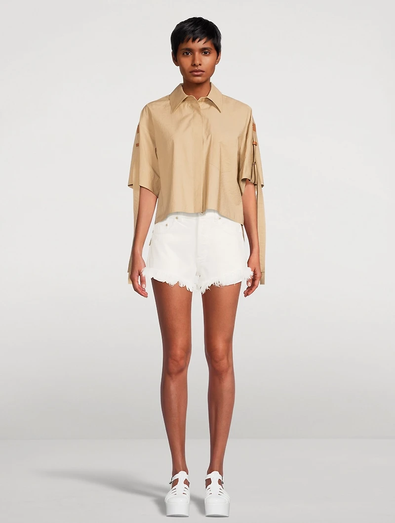 Loewe x Paula’s Ibiza Anagram Denim Shorts