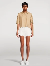 Loewe x Paula’s Ibiza Anagram Denim Shorts