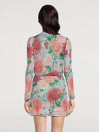 Loewe x Paula’s Ibiza Cropped Cardigan Roses Print
