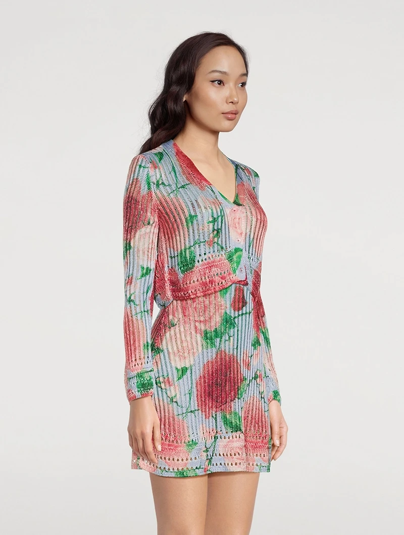 Loewe x Paula’s Ibiza Cropped Cardigan Roses Print