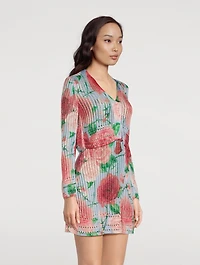 Loewe x Paula’s Ibiza Cropped Cardigan Roses Print