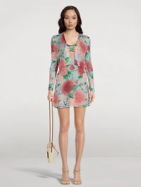 Loewe x Paula’s Ibiza Cropped Cardigan Roses Print
